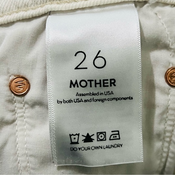 MOTHER the Drop Out Fray in Part Favor White size 26 Ankle Cropped Jeans - Picture 9 of 9